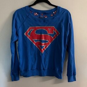 DC Comics Blue Top with Red Superman Emblem